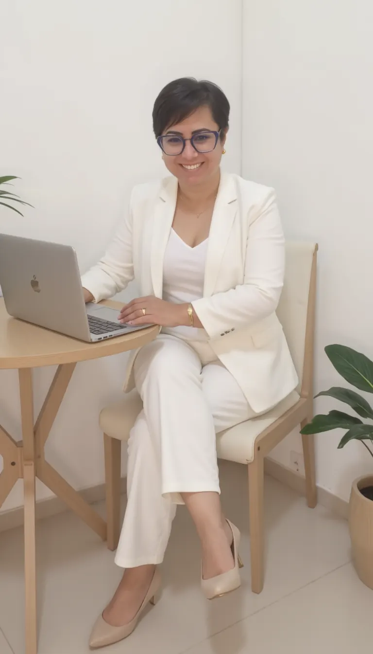 Joice Fernandes em atendimento